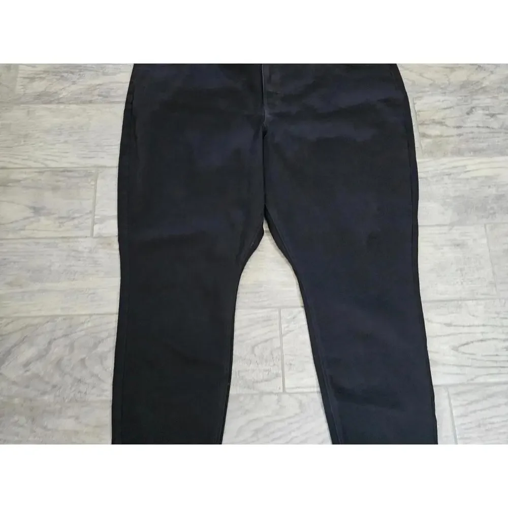 Women's AVA & VIV Jeans Pants High Rise Skinny Size 24 Black Stretch Flat Front - Picture 6 of 11